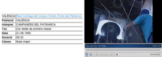 Detalle de una de las páginas de la web en las que se puede consultar un vídeo con toques de campanas