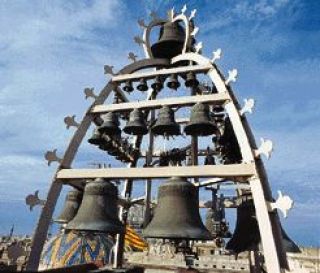 Vista de les campanes del carilló del Palau de la Generalitat