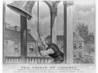 The Tocsin of liberty: rung by the state house bell, (Independence Hall;) Philadelphia, July 4th, 1776 - Autor: Library of Congress