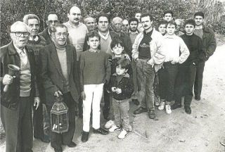 Hermanos Auroros de la Campana del Carmen, de Rincón de Seca, en febrero de 1990. - Autor: LA VERDAD