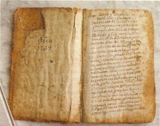 Documento original de la Consueta del Sacristán de 1769
